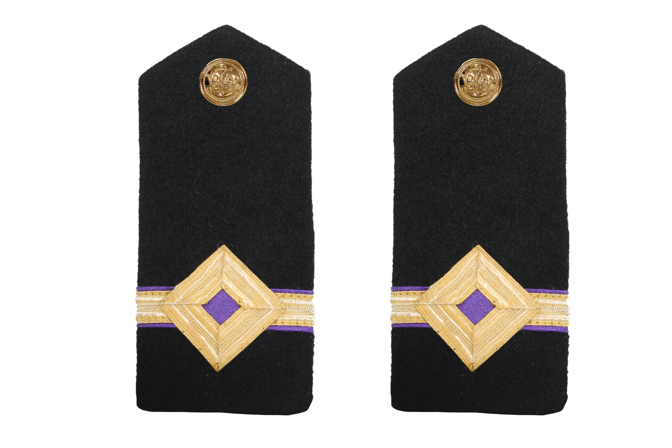 4th Engineer Merchant Navy Shoulder board Diamond 3/8 Braid and MN Purple - Image 2
