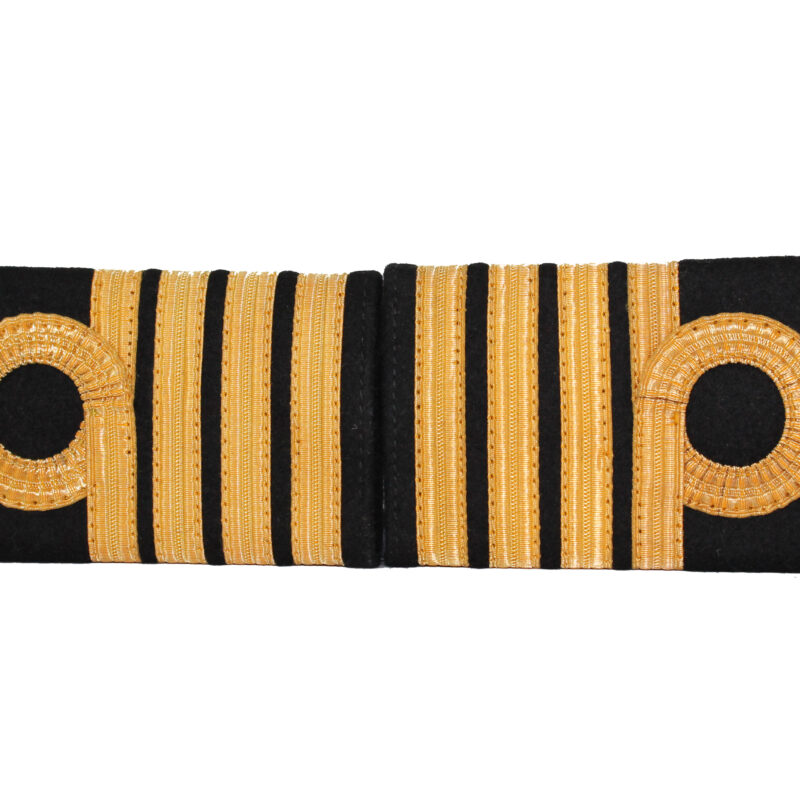 Master Deck Officer Epaulette Curl 4 Bars 3/8 Braid