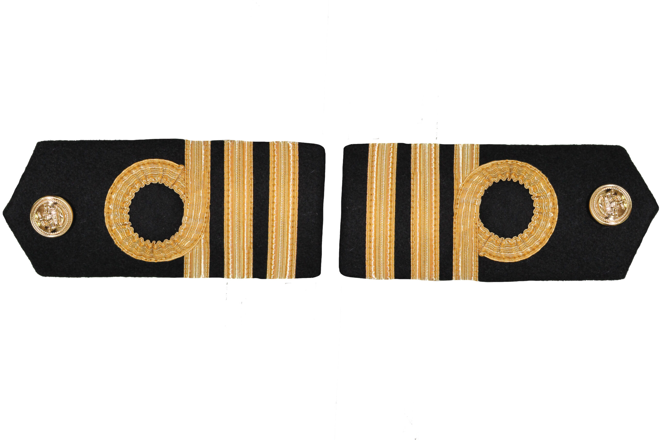 Chief Deck Officer Shoulder Boards Curl 3 Bars - Image 3