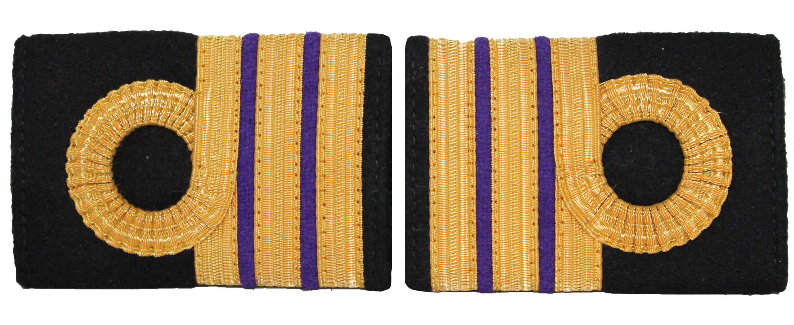 2nd Engineer Epaulettes Curl 3 Row 3/8 Braid and MN Purple - Image 2