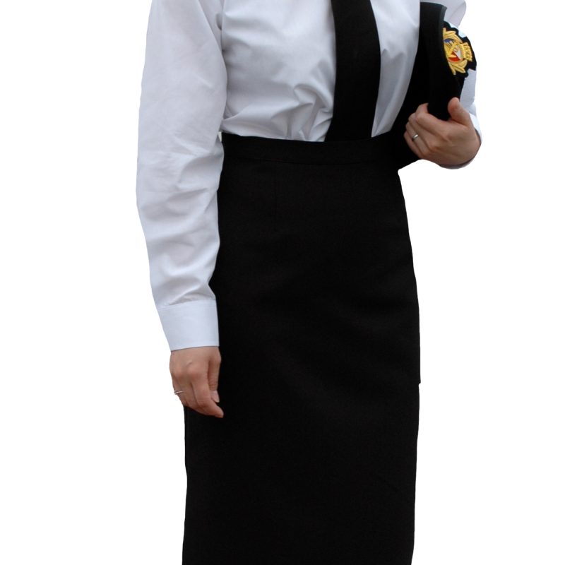 Black Poly/Wool Formal Ladies Skirt