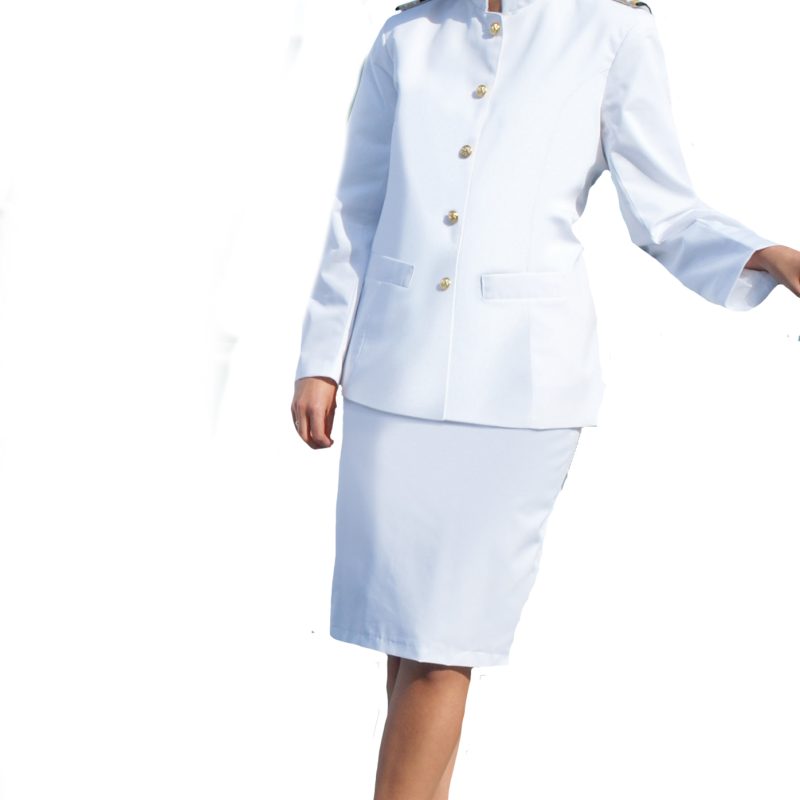 Ladies White Pilot Jacket