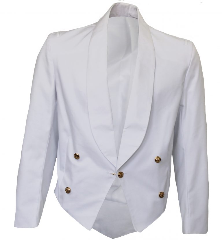 White Formal Dinner Jacket 4 button 2 show Miller Rayner