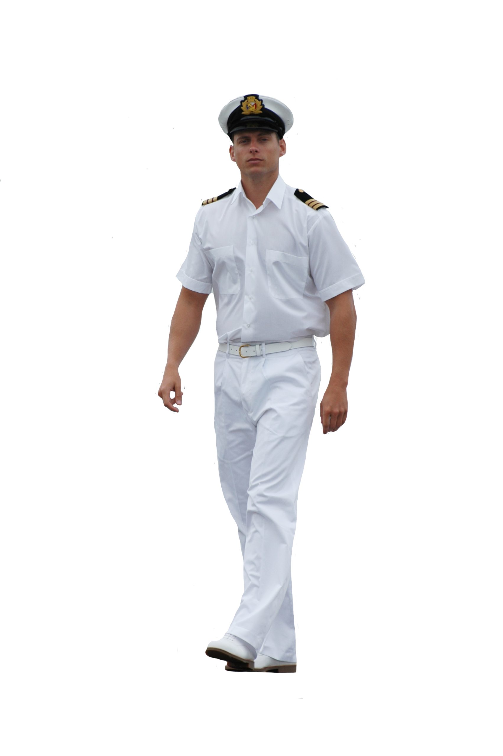 White Poly/Cotton Pleated Front Trouser Unhemmed or Hemmed