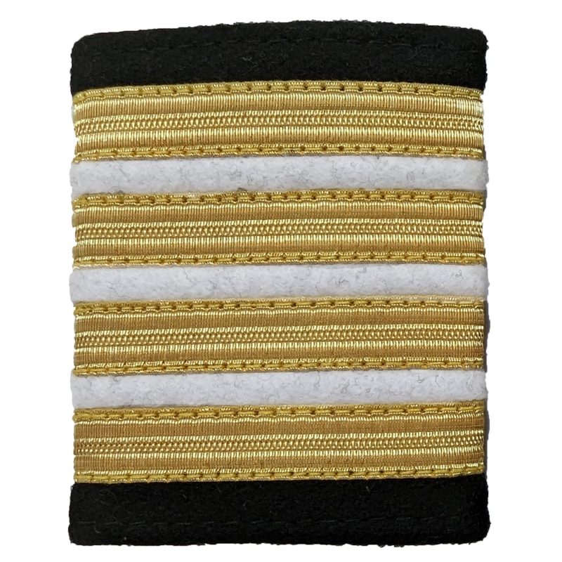 4 Row 3/8th Hotel Epaulettes White