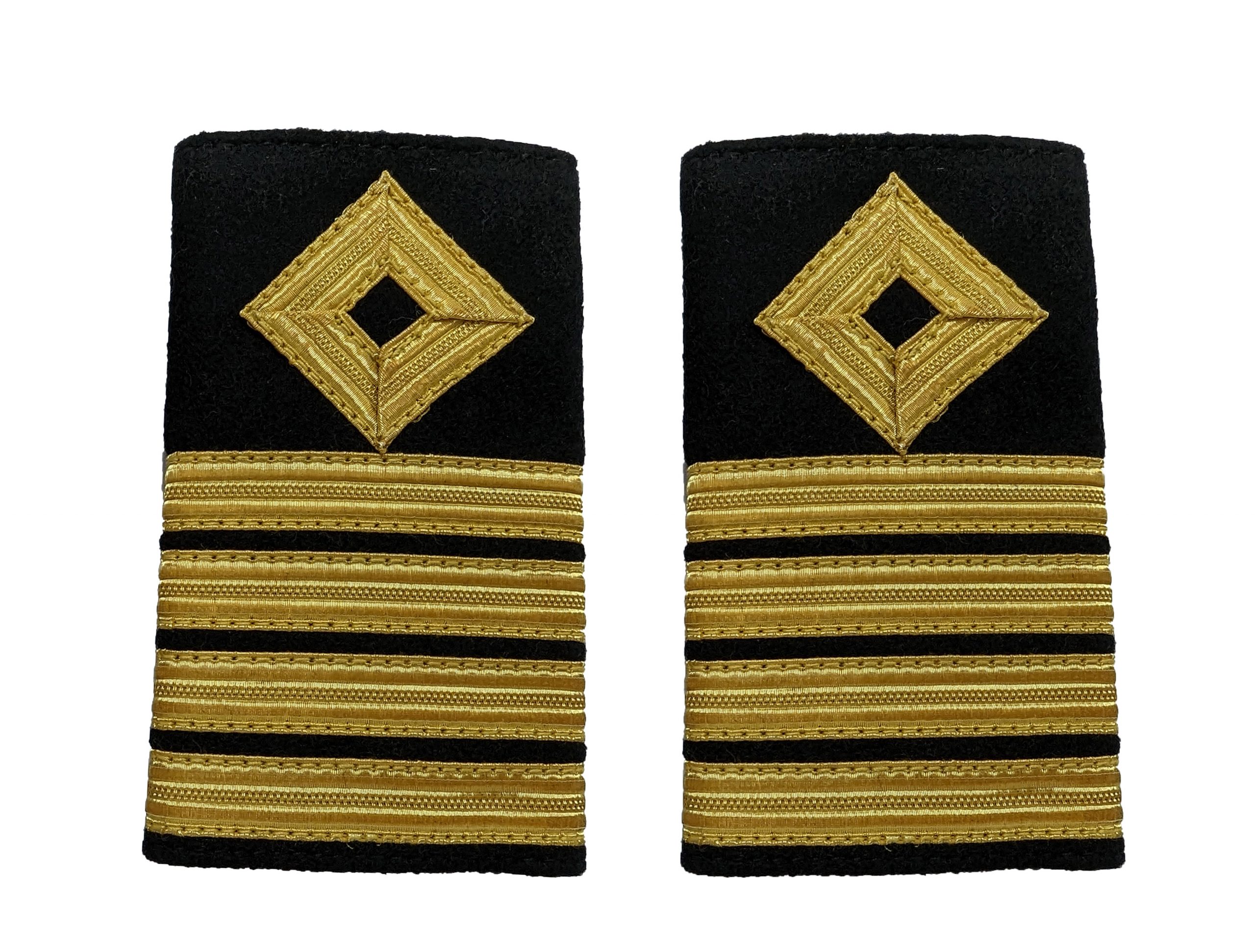 Captain Diamond Above 4 Rows 3/8th Epaulettes Miller Rayner